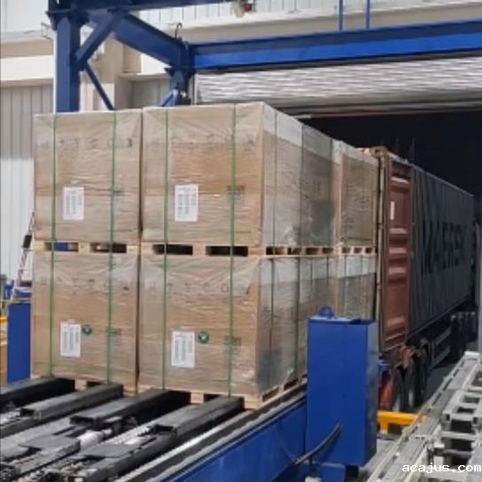 全自动插臂式装货机装带川字形托盘货物