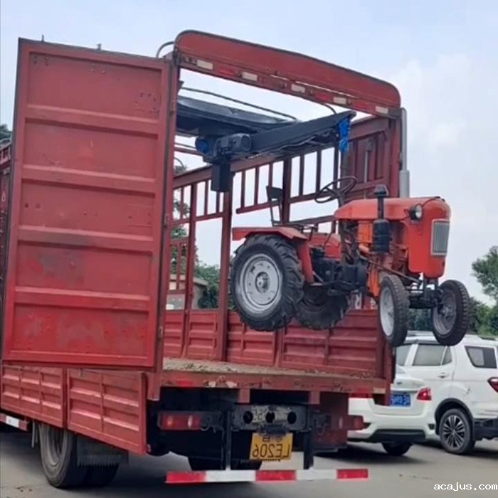 高栏车加装360°无死角车载吊机